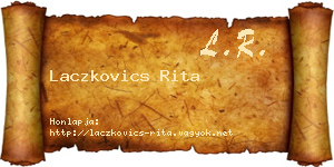 Laczkovics Rita névjegykártya