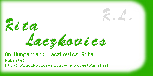 rita laczkovics business card